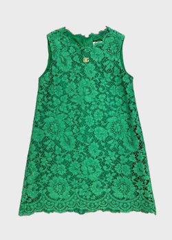 Зелена сукня Dolce&Gabbana для дівчаток, фото